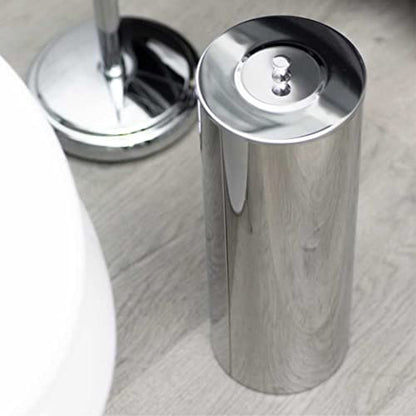 LDR Industries 167 4756CP Tahoe Canister Toilet Paper Holder With Lid, Chrome 14.6 x 7 x 5.7 inches - color: Chrome