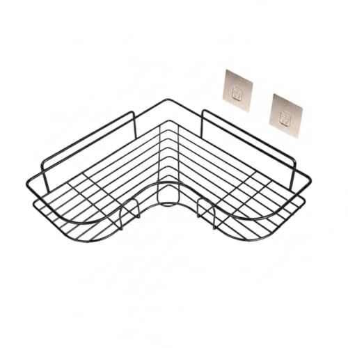 Adhesive Corner Shelf, Carbon Steel Wall Mount Storage Organizer for Bathroom Shower and Kitchen (1 PC) - size: 14.17 x 10.63 x 5.12 in