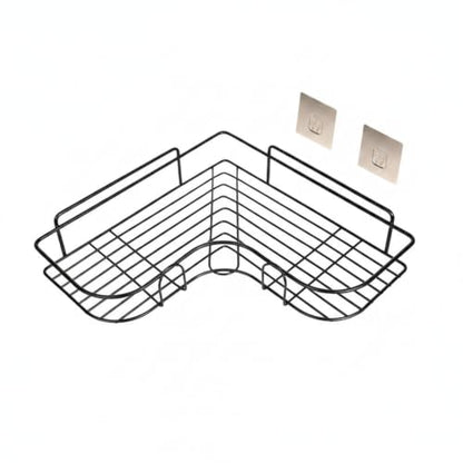 Adhesive Corner Shelf, Carbon Steel Wall Mount Storage Organizer for Bathroom Shower and Kitchen (1 PC) - size: 14.17 x 10.63 x 5.12 in