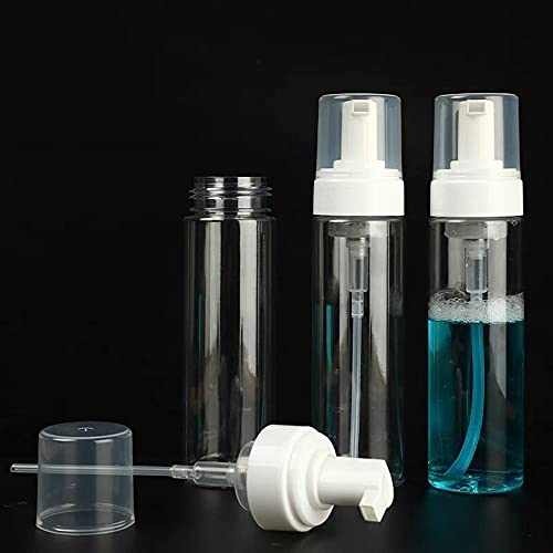 Foaming Dispenser Bottle 7oz Transparent Empty Spray Bottles 2Pcs | Plastic Foam Pump Bottle Travel Soap Bottle Portable Foam Bottle (200ml)