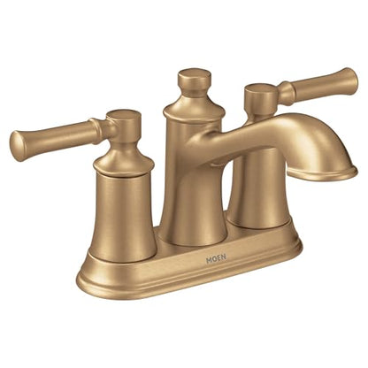 Moen Dartmoor Bronzed Gold Traditional Two Handle Centerset Bathroom Sink Faucet, 6802BZG - color: Bronzed Gold