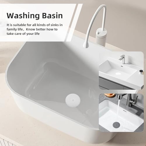 Tub Stopper 2PCS,Bathtub Drain Stopper,6 inches Bathtub Tub Drain Cover Stopper,Silicone Drain Plug,Kitchen Bathroom Hair Water Shower Stopper,Large Bathroom Laundry Accessories (Grey/White) - color: Grey/White