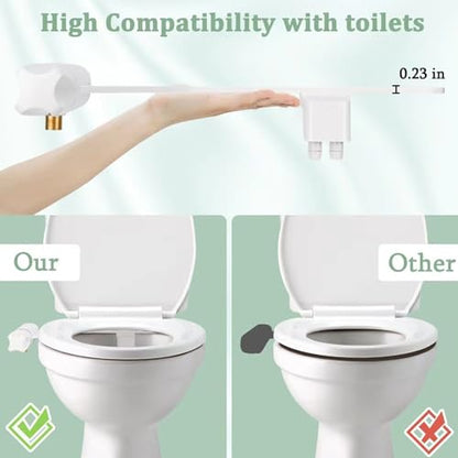 Sitz Bath for Toilet, Bidet Attachment for Toilet, Toilet Bidet Attachment, Bidet Sprayer with Dual Nozzle, Bidet Spray Adjustable Pressure for Feminine/Posterior Wash