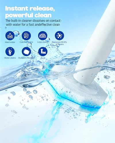 80 Pack Wand Refills Compatible with Clorox Toilet Brushes, Instant Foam Cleaning, Secure Lock No Slipping, Odor Neutralizing, Easy Snap-On Design - color: 80Pack