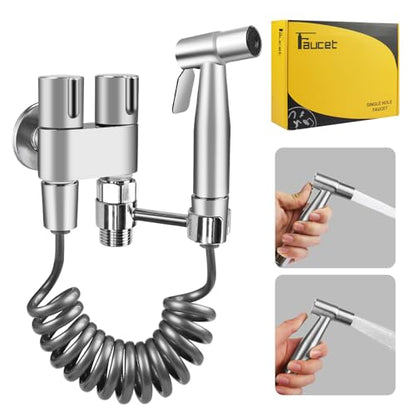 Handheld Toilet Bidet Sprayer for Toilet | Adjustable Water Pressure Control with Complete Bidet Spray Hoses Kit for Feminine Wash, Cloth Diaper Sprayer for Baby Wash - color: Chrome