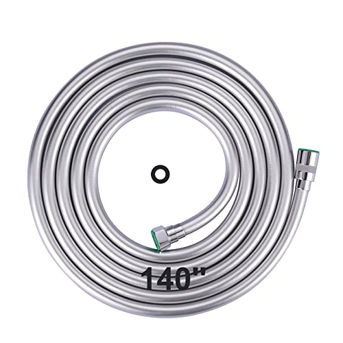 140 Inches Extra Long Shower Head Hose Extension for Bathing, Toilet Cleaning, Dogs, Bathroom - Chrome Handheld Shower Hose - color: Chrome, size: 140inch