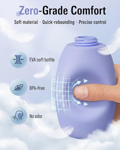 High Pressure Portable Bidet for Travel,Foldable Flip-Top Peri Bottle | with Hook Ring,Handheld Bidet Sprayer for Personal Hygiene,BPA-Free,400ML Personal Toilet for Women Men Baby Cleaning(Purple)
