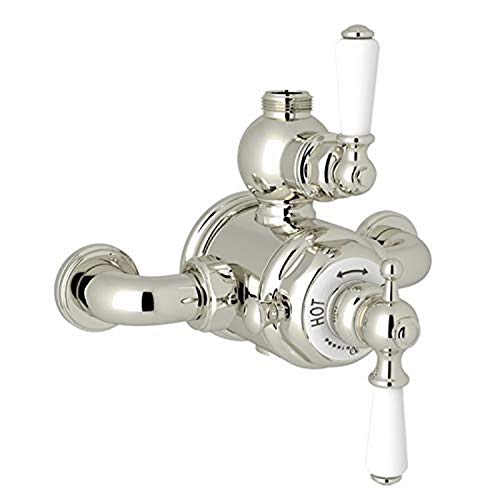 Rohl U.5550L-PN Exposed Thermostatic Shower Mixer with Lever Handles, Polished Nickel - color: Polished Nickel