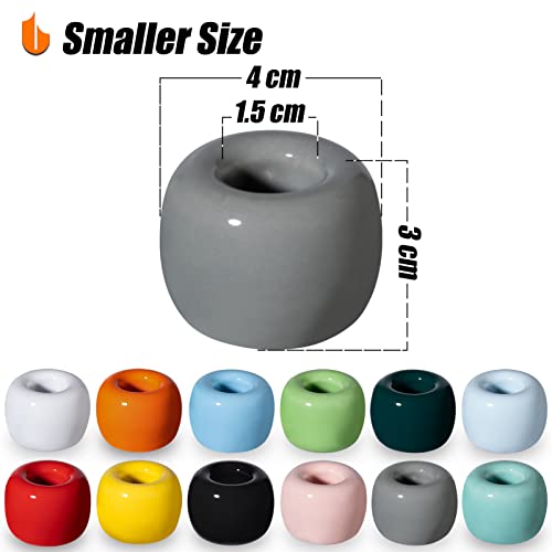 Urbanstrive Sleek Mini Ceramics Toothbrush Holder Stand for Bathroom Vanity Countertops (Gray 1-Pack) - color: Gray