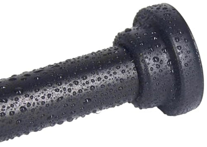 Black Shower Curtain Rod 30 to 76 Inches,Adjustable Spring Tension Rods,Shower Telescoping Rod,No Drilling - color: Black, size: 30 to 76