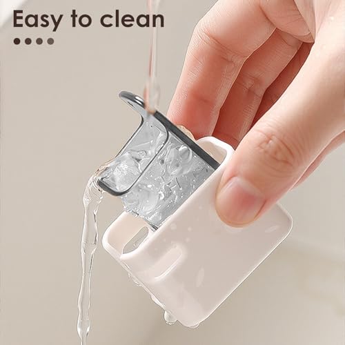 4 Pack Toothbrush Holders for Bathrooms Shower, Wall Mount Toothbrush Organizer with Cover, Self Adhesive Electric Toothbrush Storage, Quick Dry Toothbrush Hanger (Grey) - color: Grey