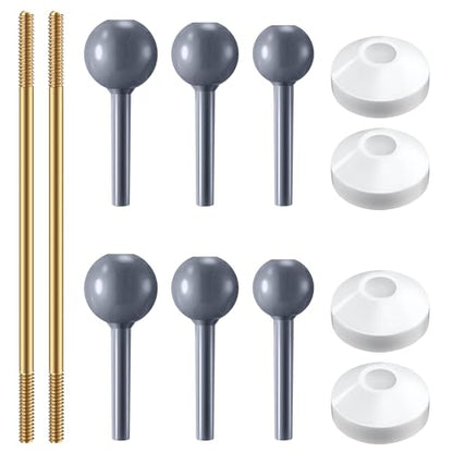Enhon 2 Pack Universal Pop Up Drain Ball Rod Assembly, Sink Ball Rod Assembly Compatible with Pop up Stopper, Bathroom Sink Repair Kit, 3 Sizes of Balls and 2 Cone Washers(Alloy Steel Rods,Yellow) - color: Yellow, style: Alloy Steel Rods