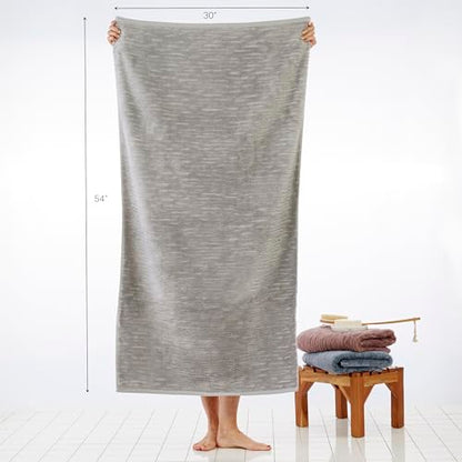 SKL Home CloudSoft Cotton Luxury 4 Pc Bath Towel Set, Gray - color: Gray, style: Bath Towels (Set of 4)