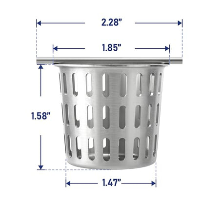 Hair Catcher Hair Strainer, 304 Stainless Steel Filter | w/Stainless Drain Key Lifting Hook, Hair and Debris Trap for Bernkot Square Linear Shower Drain