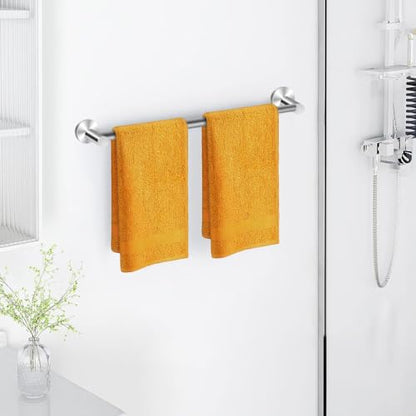 MGahyi Adjustable Stainless Steel Towel Racks for Bathroom 13.18-24In | Rustproof Single Towel Bar Wall Mounted, Sturdy & Space-Saving Towel Holder Rod for Bathroom Accessories, Silver - color: Silver