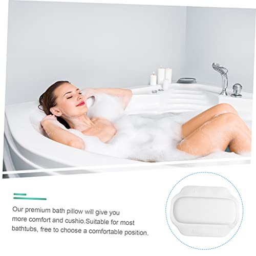 Bathtub Pillow with Ultra-Large Suction Cups for Secure Non-Slip Support Spa Bath Cushion for Head and Neck Comfort Fits Most Tubs Ideal for Relaxing Home Baths and Shower Spa Sessions