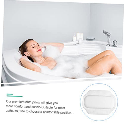 Bathtub Pillow with Ultra-Large Suction Cups for Secure Non-Slip Support Spa Bath Cushion for Head and Neck Comfort Fits Most Tubs Ideal for Relaxing Home Baths and Shower Spa Sessions