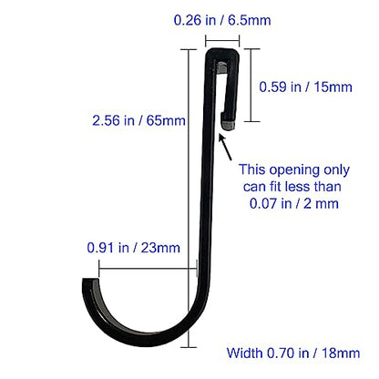 Shower Caddy Hooks, Razor Hanger for Shelf and Loofah (Black - 6 Packs) - color: Black 2