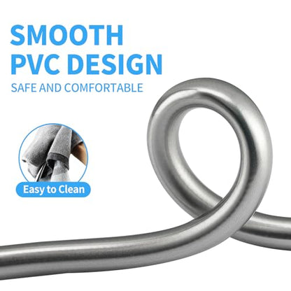 Extra Long Replacement Shower Hose Extension Handheld Shower Head Hose 90 Inches Flexible and Durable with Brass Insert and Nut - color: Silver, size: 90 Inches