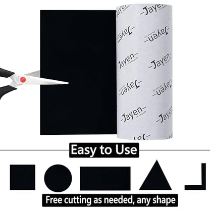 Non Slip Self Adhesive Silicone Cuttable Furniture Pads - 5x40 inch | widely used, functionality, easy to use - color: 5x40 Black
