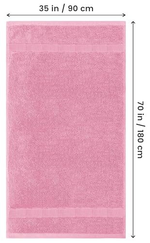 Utopia Towels Luxurious Jumbo Bath Sheet 2 Piece, 600 GSM, 35 by 70 Inches, 100% Ring Spun Cotton, Highly Absorbent and Quick Dry Extra Large Bath Towel, Super Soft Towel, Pink - color: Pink, size: 2 Piece Bath Sheet