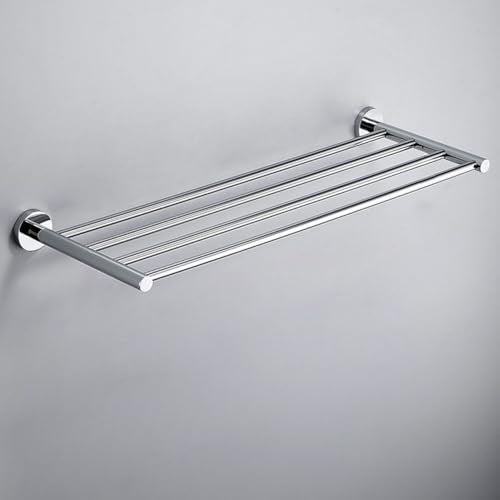 2-Tier Hotel Towel Racks for Bathroom, Wall Mounted Towel Shelf, 30 Inch Bathroom Towel Rack, Polished Chrome - color: Polished Chrome, size: 30 Inches