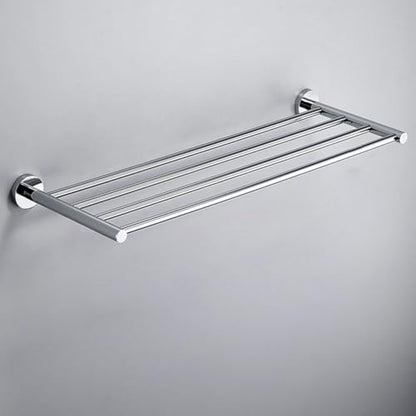 2-Tier Hotel Towel Racks for Bathroom, Wall Mounted Towel Shelf, 30 Inch Bathroom Towel Rack, Polished Chrome - color: Polished Chrome, size: 30 Inches
