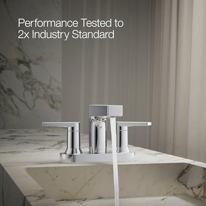 Kohler 97031-4-CP Taut® Centerset Bathroom Sink Faucet, 1.2 gpm, Polished Chrome - color: Polished Chrome