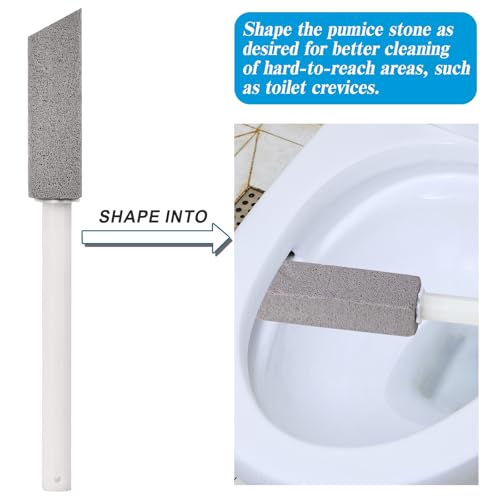 5 Packs Pumice Cleaning Stone with Extra Long Handle, Pumice Stone for Toilet Bowl Clean for Cleaning Toilets, Bathtubs, Grills, Swimming Pools, Sinks - size: 5 Pack