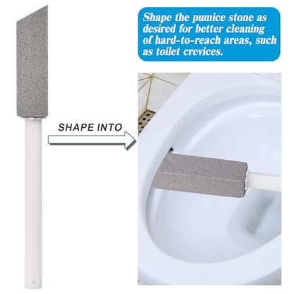 5 Packs Pumice Cleaning Stone with Extra Long Handle, Pumice Stone for Toilet Bowl Clean for Cleaning Toilets, Bathtubs, Grills, Swimming Pools, Sinks - size: 5 Pack