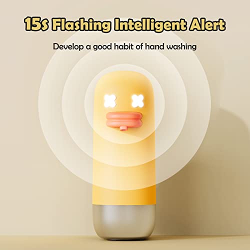 Seawah Automatic Foaming,Rechargeable Cute Bubble Duck Touchless Hand Foam Soap Dispenser for Bathroom,Smart Electric Sensor Soap Dispenser Kitchen(Yellow) - color: Yellow