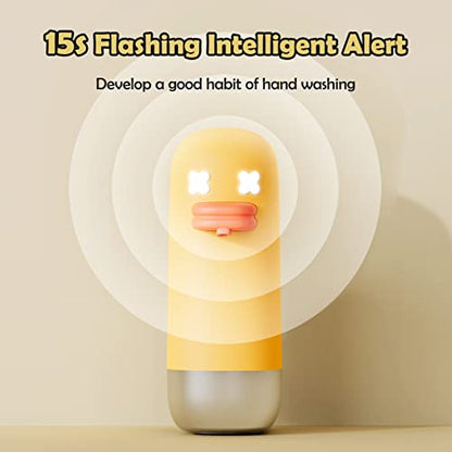 Seawah Automatic Foaming,Rechargeable Cute Bubble Duck Touchless Hand Foam Soap Dispenser for Bathroom,Smart Electric Sensor Soap Dispenser Kitchen(Yellow) - color: Yellow