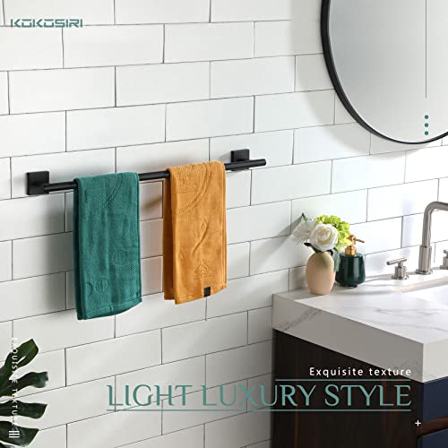KOKOSIRI Towel Rail Bathroom Towel Bars Matte Black 20 Inch Towel Holder for Bath Cabinet Kitchen Wall Mount Stainless Steel B4005BK-L20 - color: Matte Black, size: 20-Inch