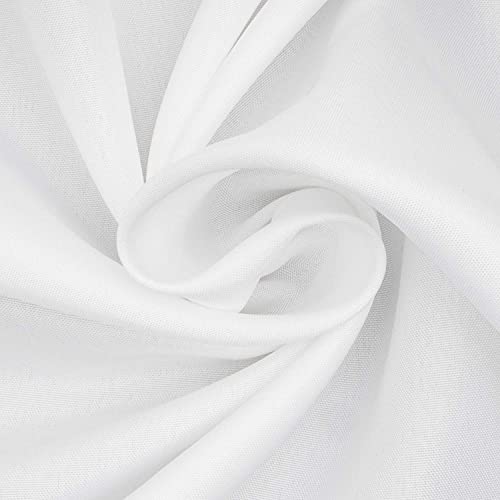 N&Y HOME Fabric Snap in Shower Curtain Liner Replacement White, 35x54 | for 36x72 Hotel Style Stall Shower Curtain, With Magnets, Removable & Detachable, Washable, Water Repellent - color: White, size: 35"W x 54"L (Pack of 1)