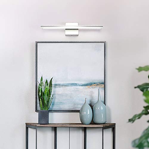 LED Vanity Light Bar 20 Inch Bathroom Light Fixtures 12W Over Mirror Lighting Chrome Vanity Lights Fixtures Modern Bathrooms Lamps Acrylic Bath Wall Light Fixtures - color: Chrome, size: 20 Inch