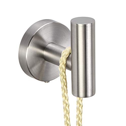 Bathroom Hardware Set 3 Piece-Robe Hook, Hand Towel Holder and Toilet Paper Holder for Bathroom Towel Rack Heavy Duty Towel Hanger Wall Mounted Bathroom Fixtures, - color: Brushed Nickel-3