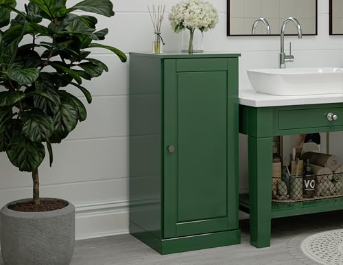 100% Solid Wood Bathroom Cabinet, Wood Door, Green, 16.5" w x 35.75" h x 15.5" d, Renewable Eco-Friendly Wood, Made in Brazil - color: Green, style: Raised Panel Door