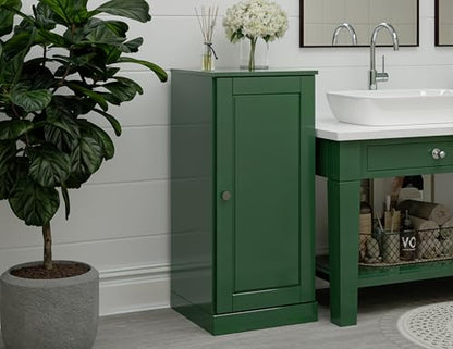100% Solid Wood Bathroom Cabinet, Wood Door, Green, 16.5" w x 35.75" h x 15.5" d, Renewable Eco-Friendly Wood, Made in Brazil - color: Green, style: Raised Panel Door