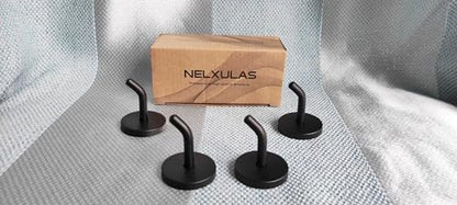 Classic Black Stainless Steel Heavy Duty Coat Hook, Durable Robe Hanger Wall Mount Hook, Perfect Touch Your Bathroom, Bedroom, Closets, Wardrobe, Kitchen (2", 4 PCS) - size: 2", 4 PCS
