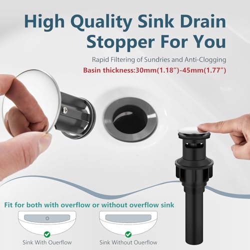 Polish Chrome Bathroom Sink Faucet,Single Handle 4 Inch Centerset | Single-Handle RV Bathroom Faucet Fits 4-Inch Centerset Sinks,Includes Hot And Cold Supply Lines And A Matching Pop-Up Drain - color: Polish Chrome