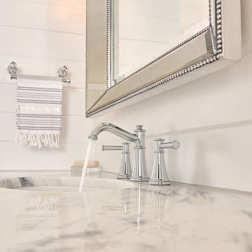 Moen Belfield Chrome Two-Handle Widespread Traditional Bathroom Faucet Trim Kit, Valve Included, TV6405 - color: Chrome