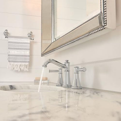 Moen Belfield Chrome Two-Handle Widespread Traditional Bathroom Faucet Trim Kit, Valve Included, TV6405 - color: Chrome