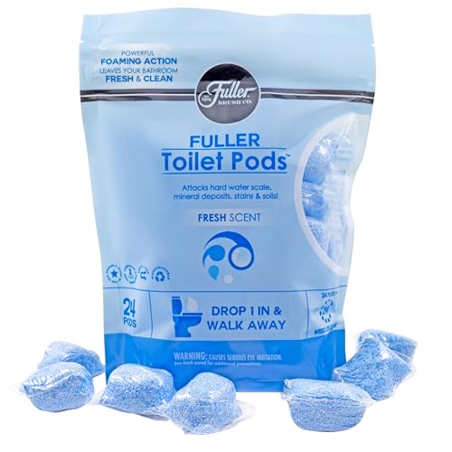 Fuller Brush Toilet Bowl Cleaner Pods - Water Soluble Tablet Cleansers, Cleans Descales & Refreshes Bathroom Toilets Removes Odors Soils & Stains Light Fresh Scent Ideal for Homes & Businesses 1-Pack - size: 24 Count (Pack of 1)