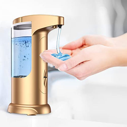 12.5oz Touchless Automatic Soap Dispenser, Automatic Liquid Hand Soap Dispenser, Battery Operated Adjustable Volume Water Resistant for Kitchen and Bathroom