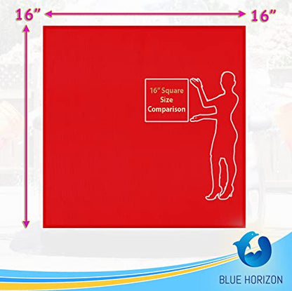 Blue Horizon Microfiber Cleaning Towels, Pack of 24, Ultra Soft Plush Washcloth, All Purpose Premium Microfiber Detailing Cleaning Cloths Reusable Shop Towels (16" x 16", Red) - color: Red