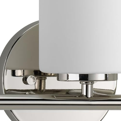 Progress Lighting 3-Light Etched Glass Modern Bath Vanity Light, Replay Collection , Indoor, P2159-104, Polished Nickel - color: Polished Nickel, size: 3-Light