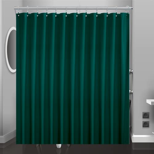 Dark Green Plastic Shower Curtain Or Liner, 72x72 Inch Lightweight Plastic Bathroom Shower Showroom Inner Curtain with Rustproof Metal Grommet Holes and Weighted Magnets - color: D06-blue Coral, size: 72"W x 72"L (Pack of 1)
