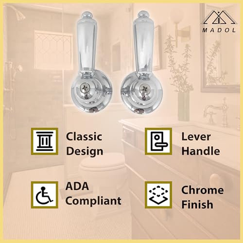 MI MADOL IMPORTS, LLC MADOL Lever Handle Adapter, Universal Cavity, Fits Most Bathroom Faucets, Chrome, Set of Two, ADA Compliant