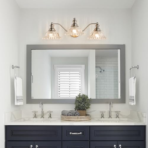 XIEDUN Brushed Nickel Bathroom Vanity Light Fixture 3 Light Vanity Lights for Bathroom Vanity Light Fixtures - color: Brushed Nickel, size: 3 Light