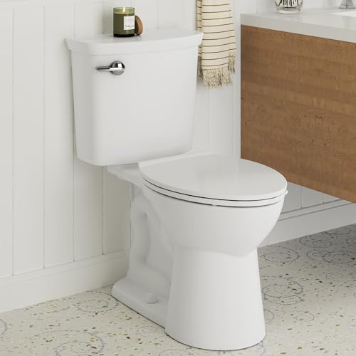 American Standard Contemporary VorMax Elongated Toilet Seat, White | Soft Close Toilet Seat: Includes Quick Release Hinges, Easy to Lift, EverClean Antimicrobial | 5055A65C.020